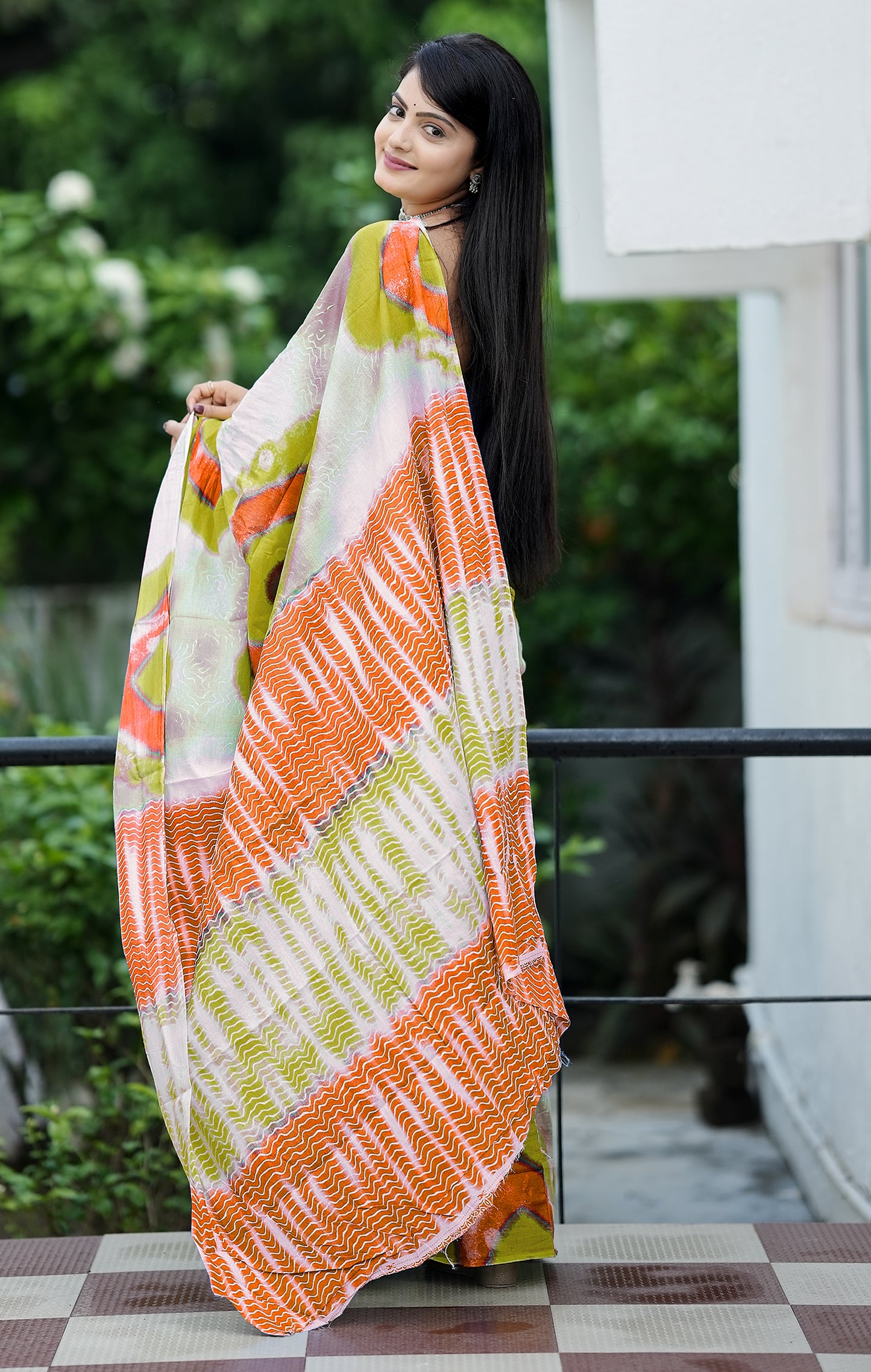 Colorful Cotton Mul Printed Saree