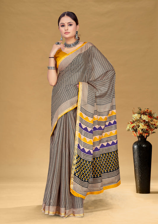 Designer Cotton Mul Printed Saree