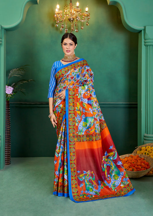 Traditional Cotton Mul Printed Saree