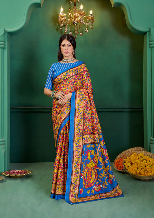 Graceful Cotton Mul Printed Saree