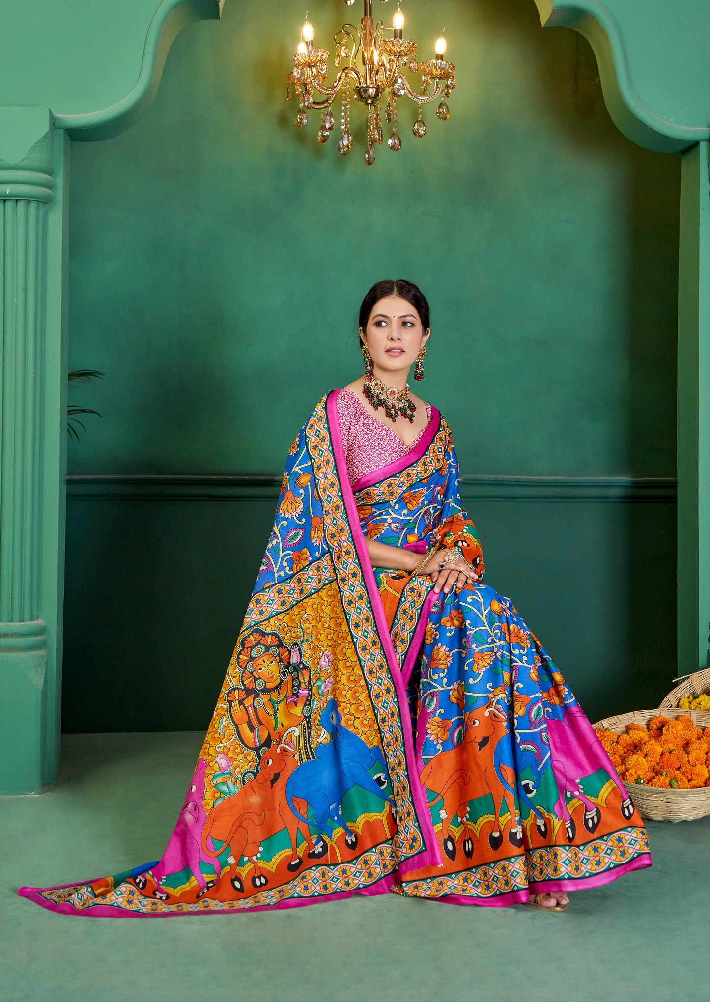 Luxurious Cotton Mul Printed Saree