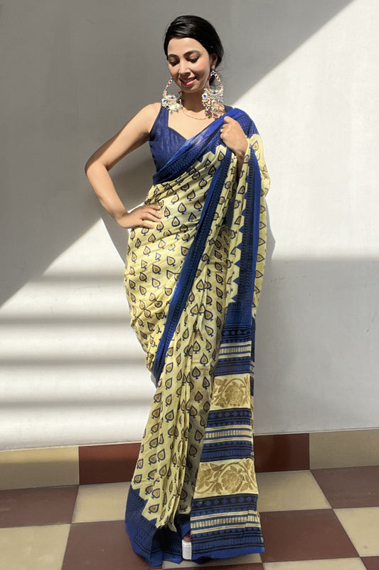 Traditional Cotton Mul Printed Saree