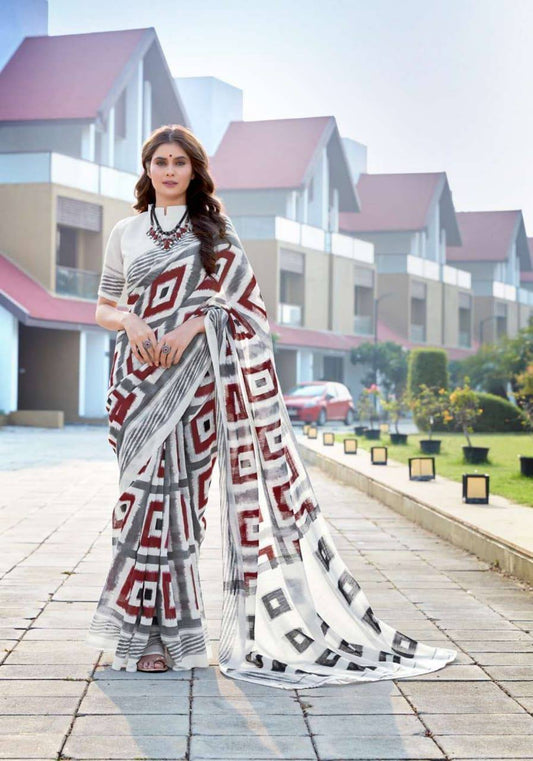 Beautiful Cotton Mul Printed Saree