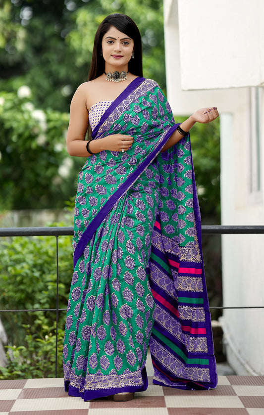 Beautiful Cotton Mul Printed Saree