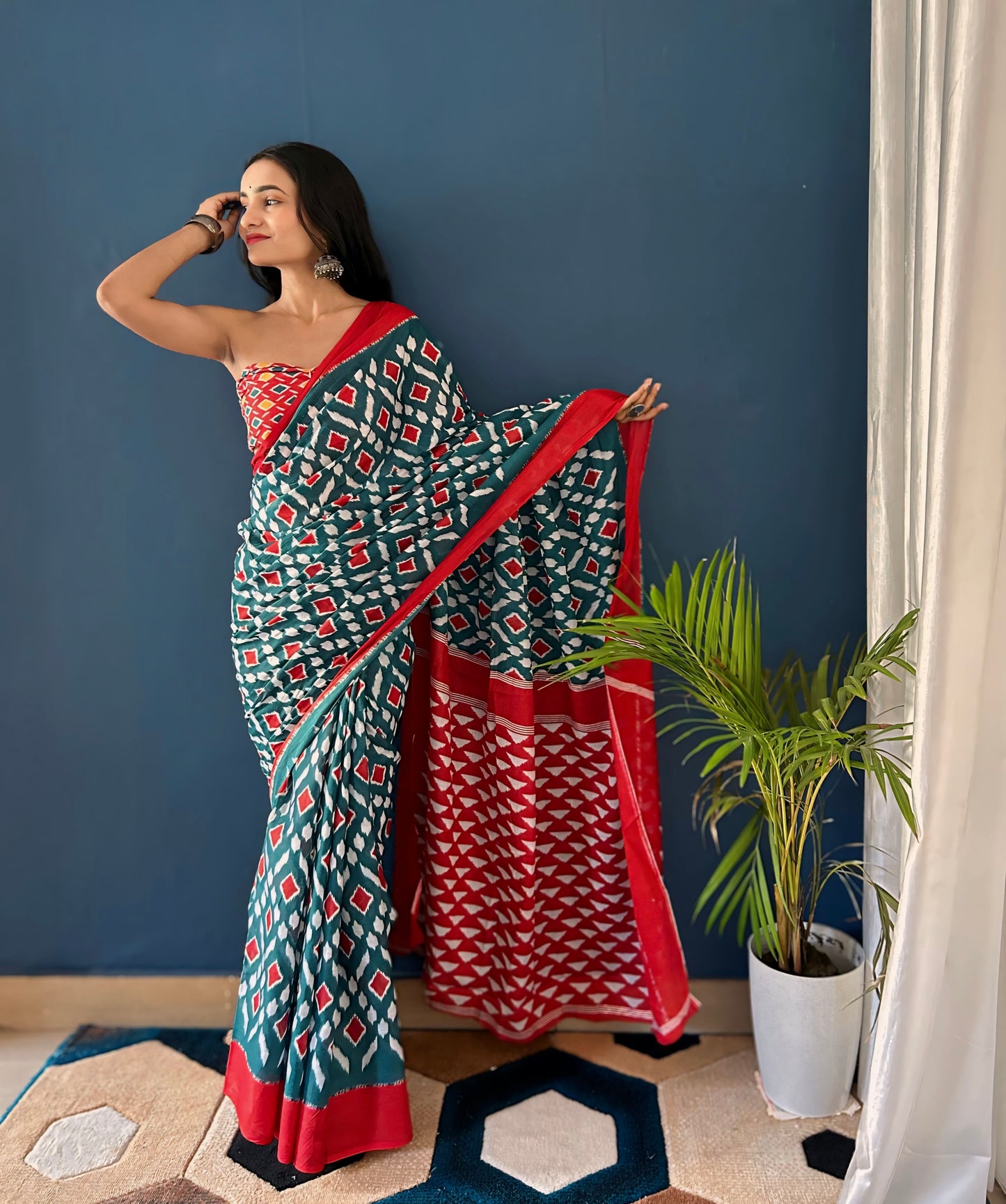 Designer Cotton Mul Printed Saree