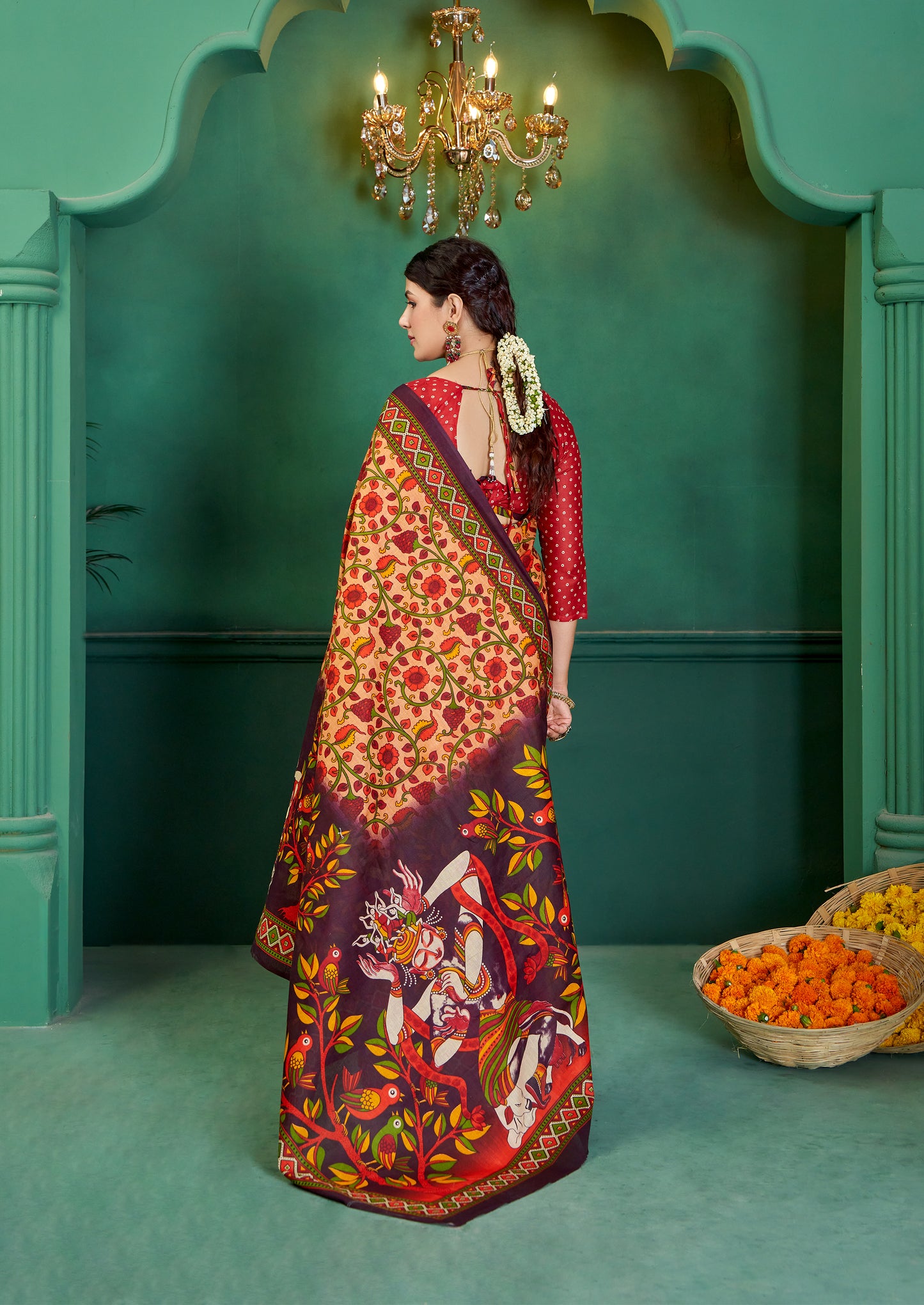 Traditional Cotton Mul Printed Saree