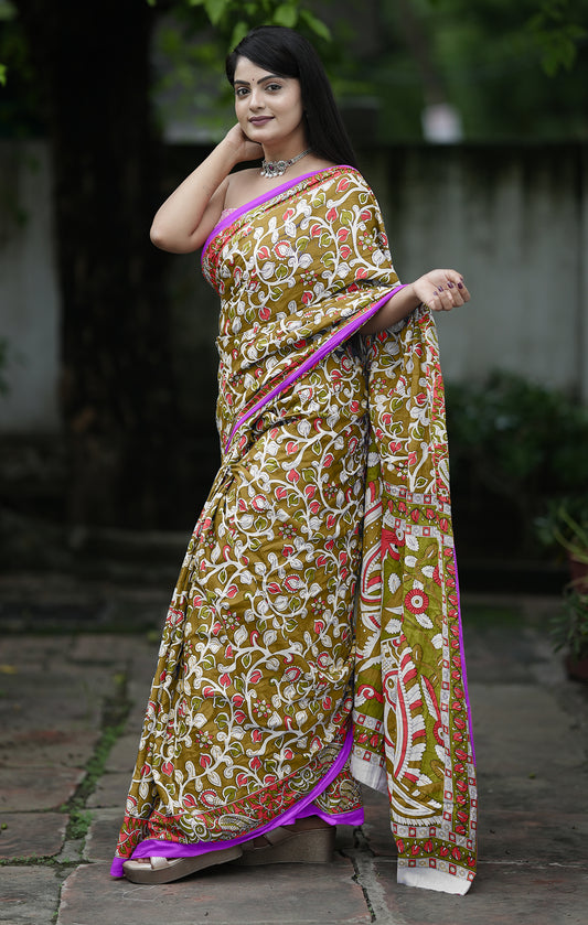 Traditional Cotton Mul Printed Saree